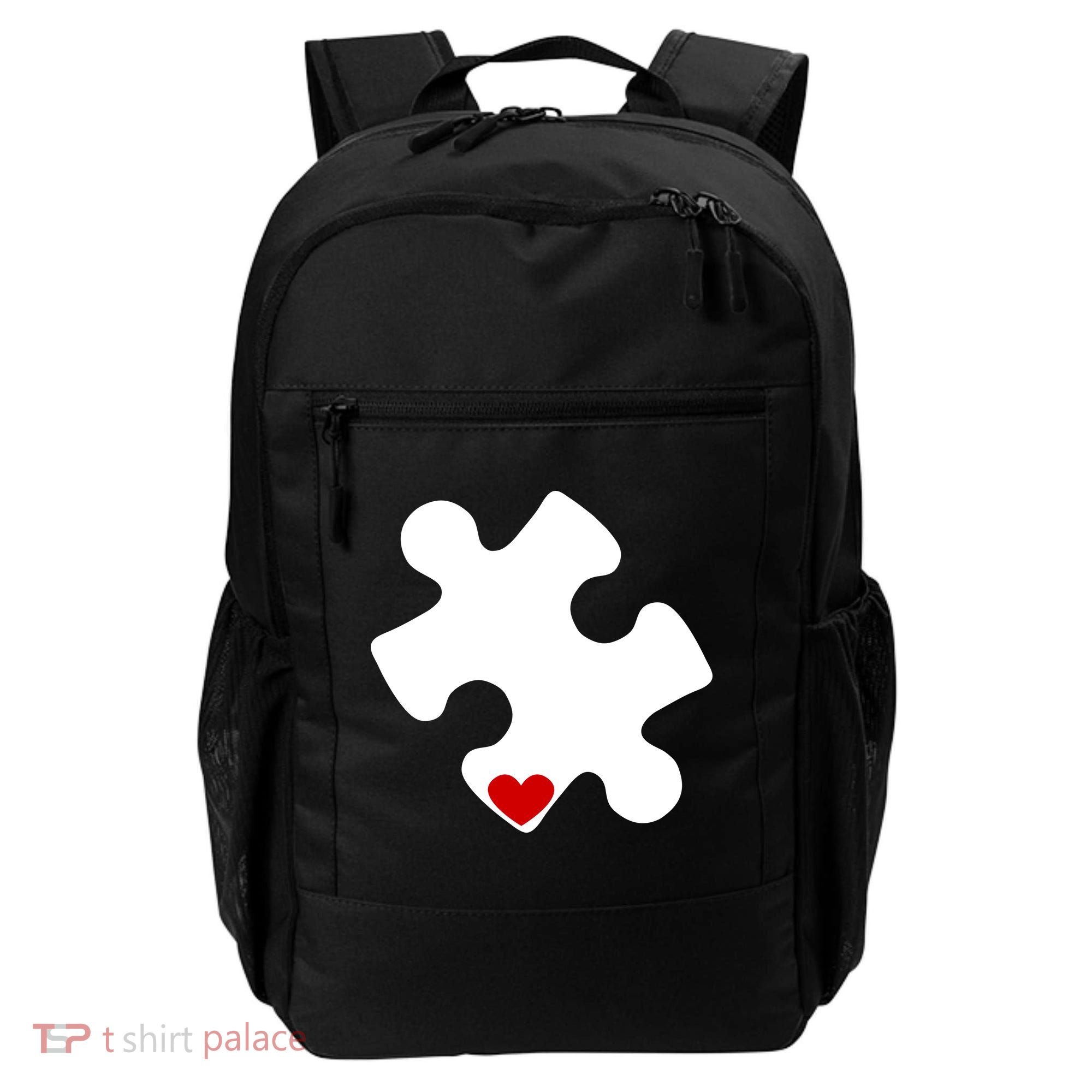 Autism Puzzle Heart Piece Backpack