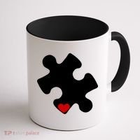 Autism Puzzle Heart Piece Coffee Mug thumb 1