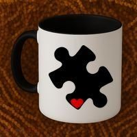 Autism Puzzle Heart Piece Coffee Mug thumb 2