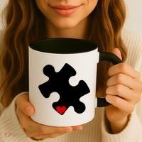 Autism Puzzle Heart Piece Coffee Mug thumb 3