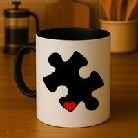 Autism Puzzle Heart Piece Coffee Mug thumb 4