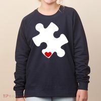 Autism Puzzle Heart Piece Women's Sweatshirt thumb 0