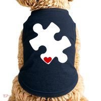 Autism Puzzle Heart Piece Doggie Tank thumb 0