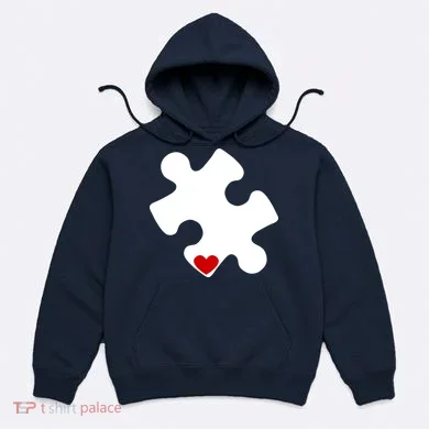 Autism Puzzle Heart Piece Hoodie