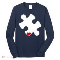 Autism Puzzle Heart Piece Long Sleeve Shirt thumb 0