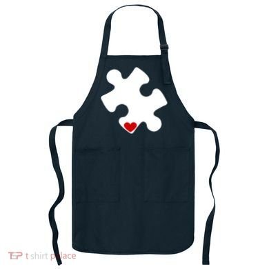 Autism Puzzle Heart Piece Apron