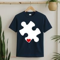 Autism Puzzle Heart Piece T-Shirt thumb 2