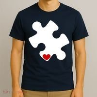 Autism Puzzle Heart Piece T-Shirt thumb 3