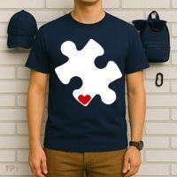 Autism Puzzle Heart Piece T-Shirt thumb 6