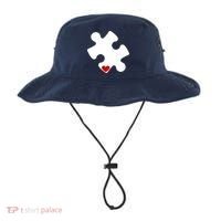 Autism Puzzle Heart Piece Bucket Hat thumb 0