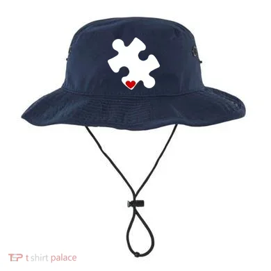 Autism Puzzle Heart Piece Bucket Hat