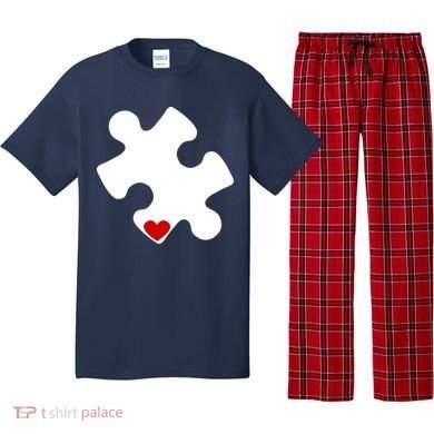Autism Puzzle Heart Piece Pajama Set