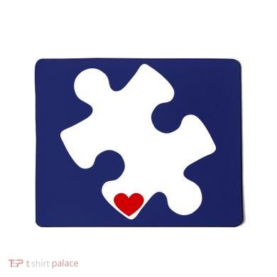 Autism Puzzle Heart Piece Mousepad