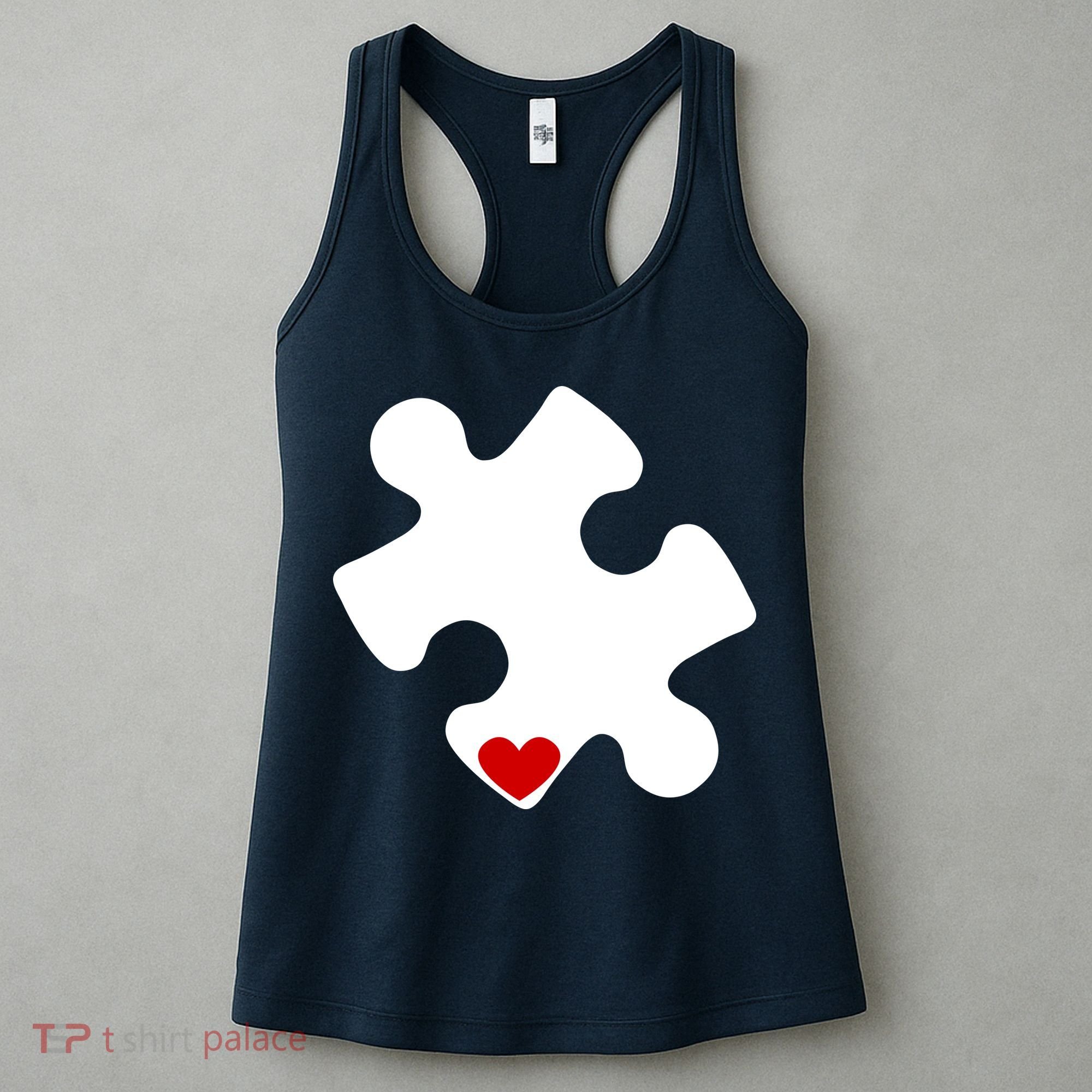 Autism Puzzle Heart Piece Women's Tank Top
