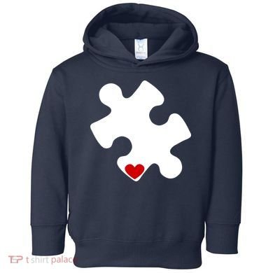 Autism Puzzle Heart Piece Toddler Hoodie