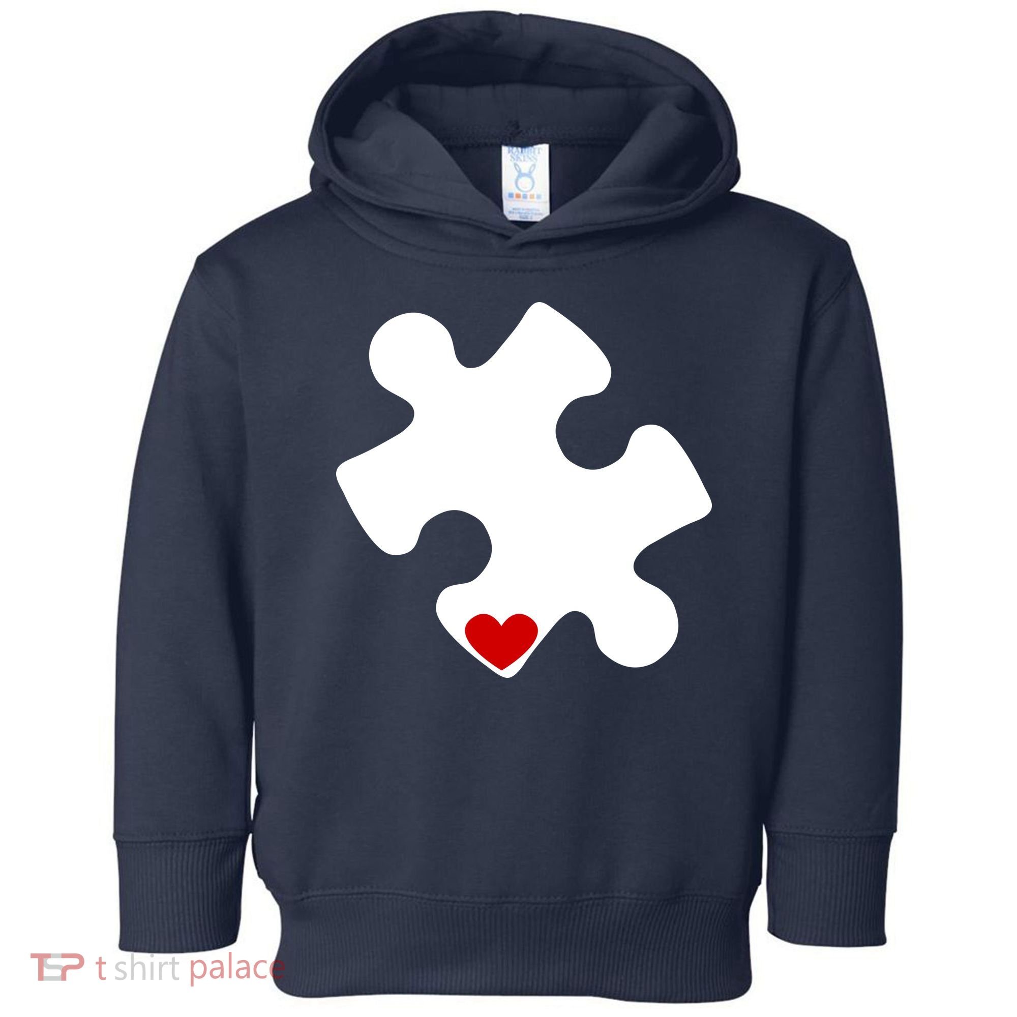 Autism Puzzle Heart Piece Toddler Hoodie
