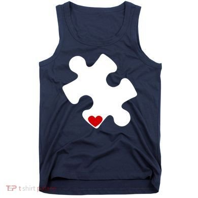 Autism Puzzle Heart Piece Tank Top