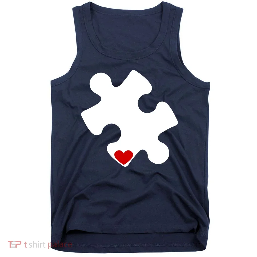 Autism Puzzle Heart Piece Tank Top