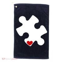 Autism Puzzle Heart Piece Golf Towel thumb 0