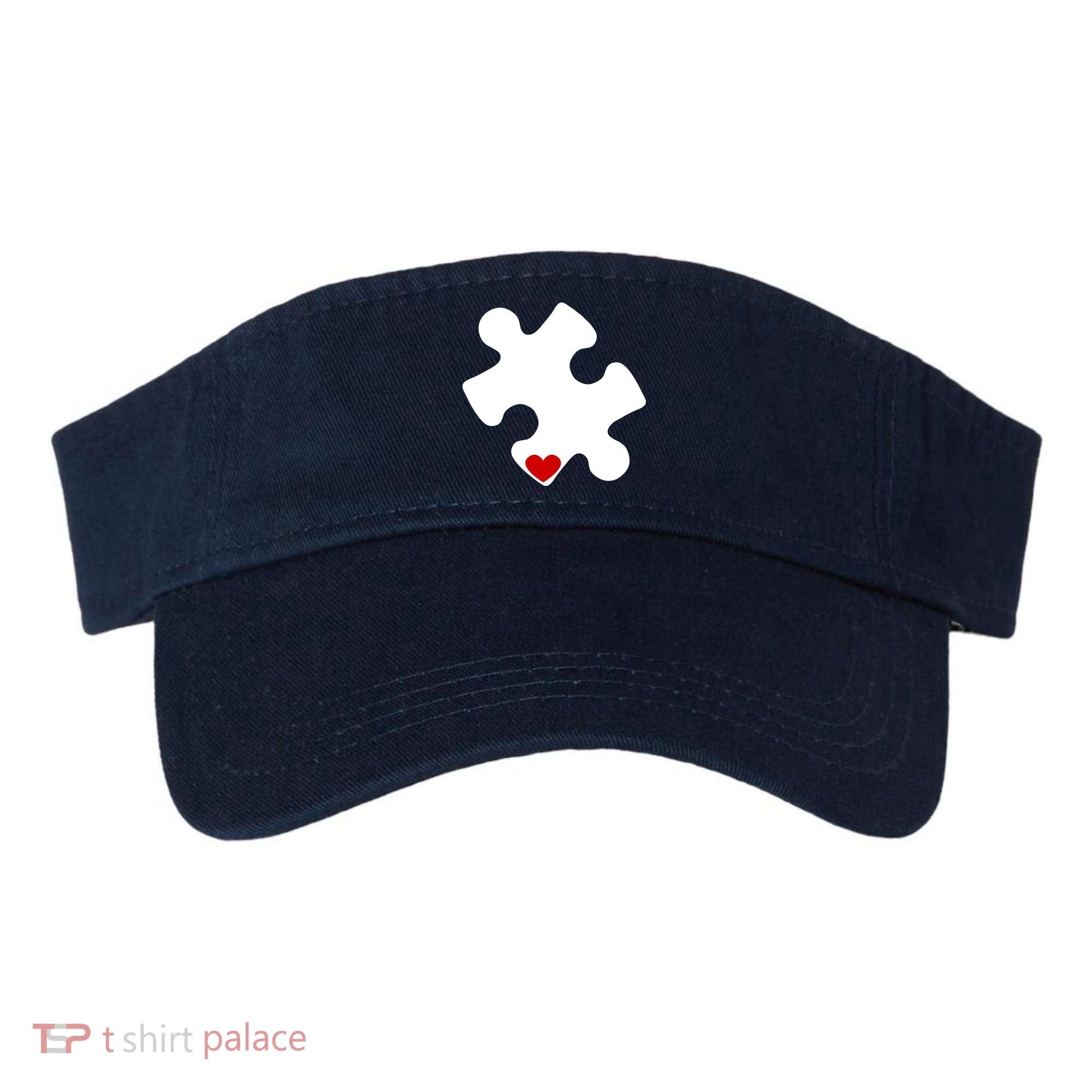 Autism Puzzle Heart Piece Visor