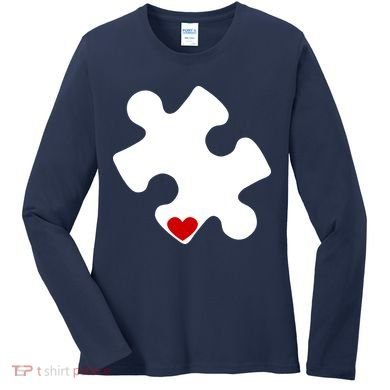 Autism Puzzle Heart Piece Women's Long Sleeve Shirt