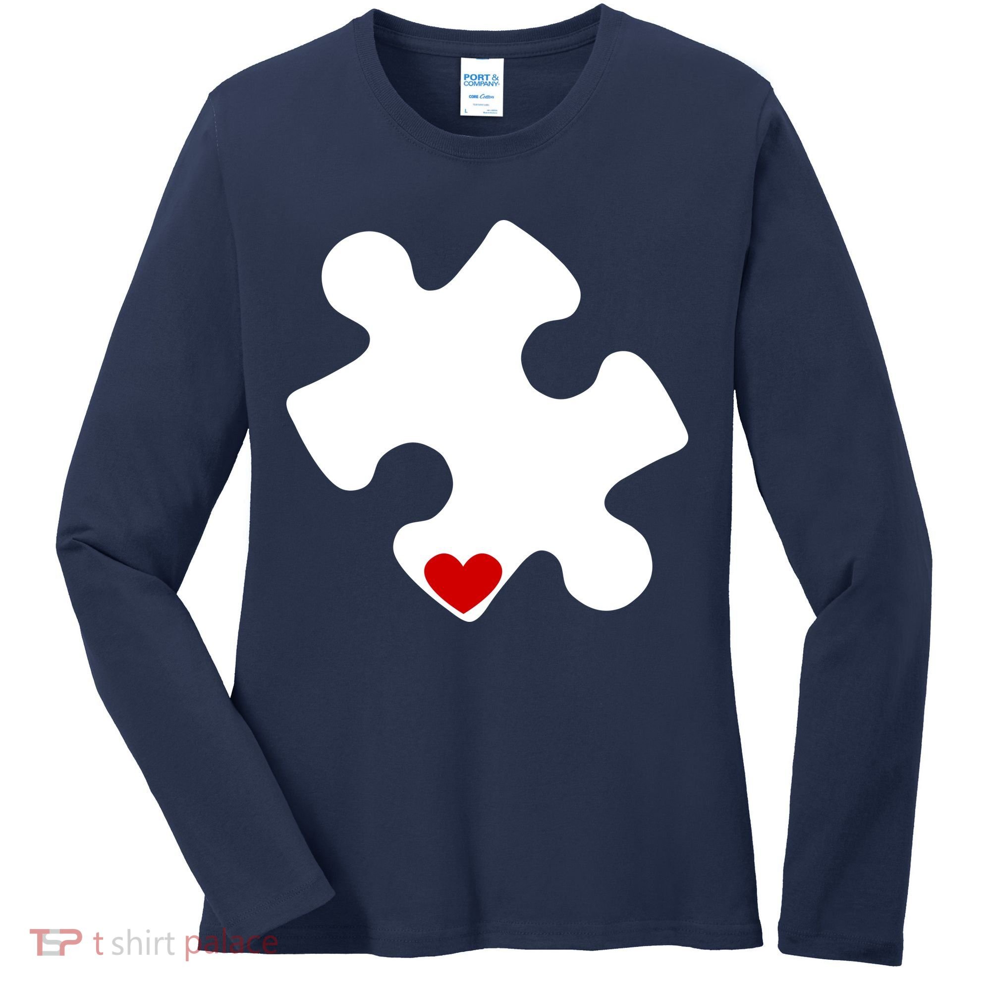 Autism Puzzle Heart Piece Women's Long Sleeve Shirt