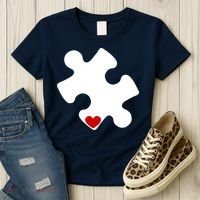 Autism Puzzle Heart Piece Women's T-Shirt thumb 3
