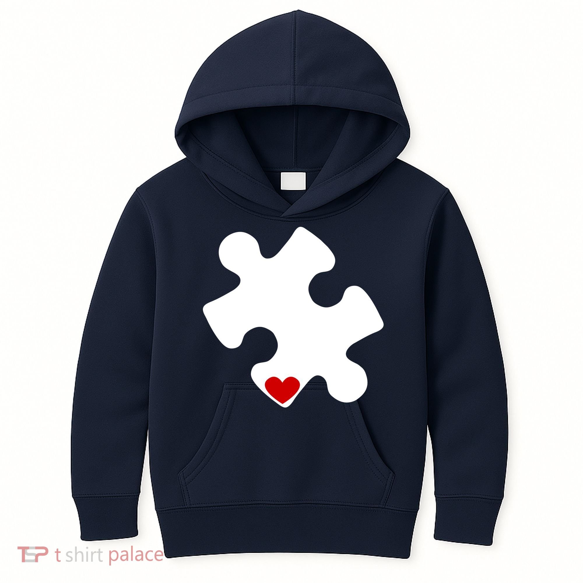 Autism Puzzle Heart Piece Kids Hoodie