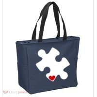 Autism Puzzle Heart Piece Tote Bag thumb 2