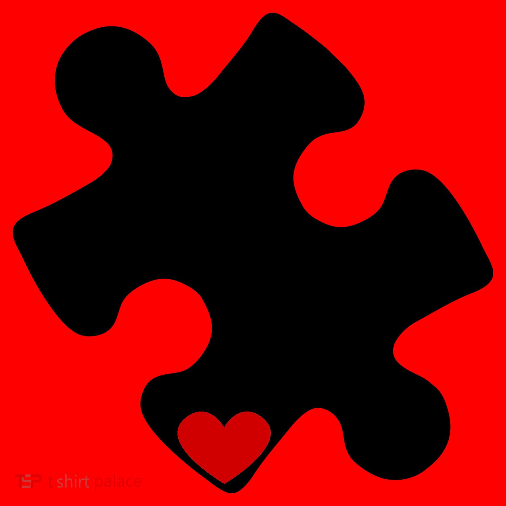 Autism Puzzle Heart Piece Santa Hat