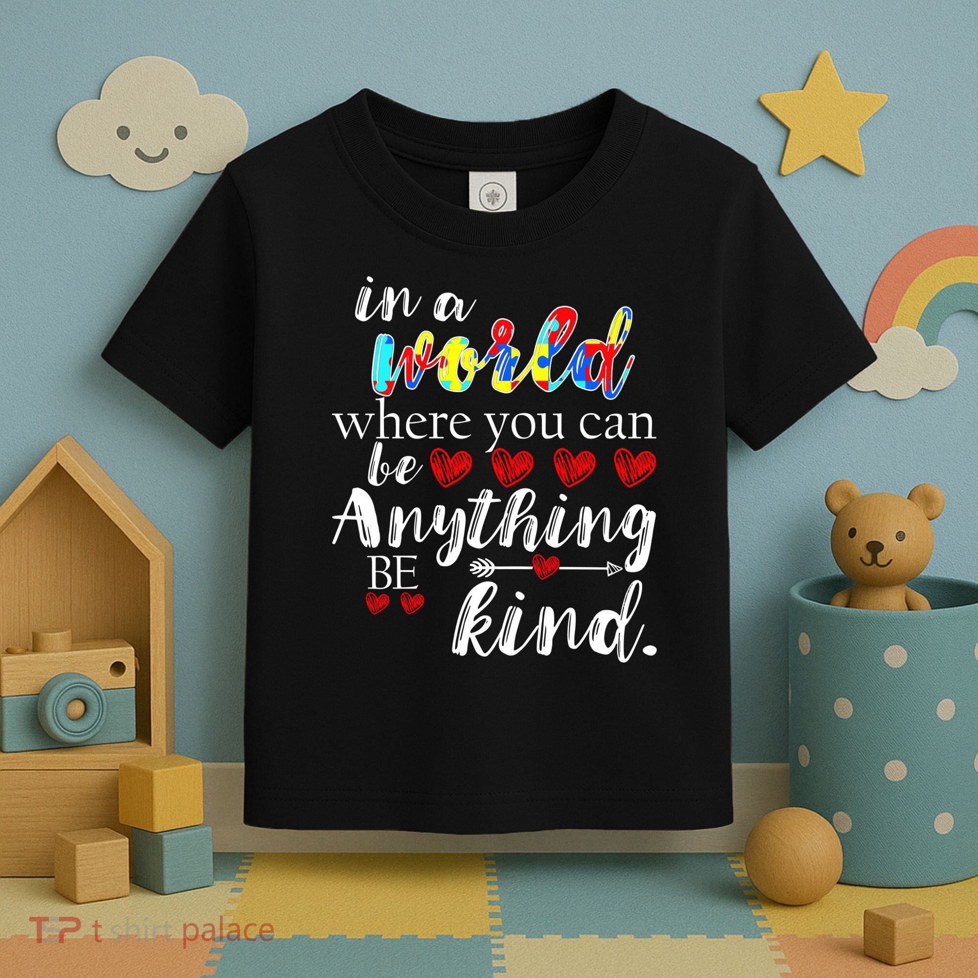 Autism Quote World Where You Can Be Anything Toddler T-Shirt