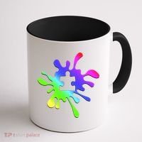 Autism Rainbow Puzzle Splatter  Coffee Mug thumb 1