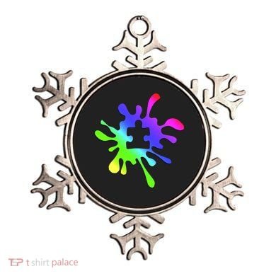 Autism Rainbow Puzzle Splatter  Ornament