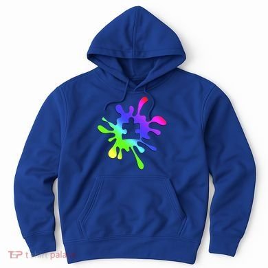 Autism Rainbow Puzzle Splatter  Hoodie