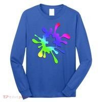Autism Rainbow Puzzle Splatter  Long Sleeve Shirt thumb 0
