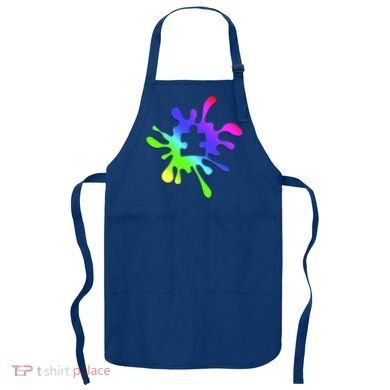 Autism Rainbow Puzzle Splatter  Apron