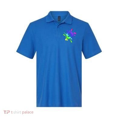 Autism Rainbow Puzzle Splatter  Polo