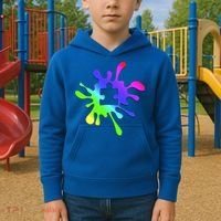 Autism Rainbow Puzzle Splatter  Kids Hoodie thumb 2