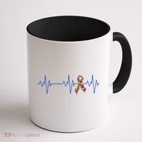 Autism Ribbon Heartbeat Pulse Coffee Mug thumb 1