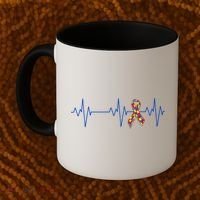 Autism Ribbon Heartbeat Pulse Coffee Mug thumb 2