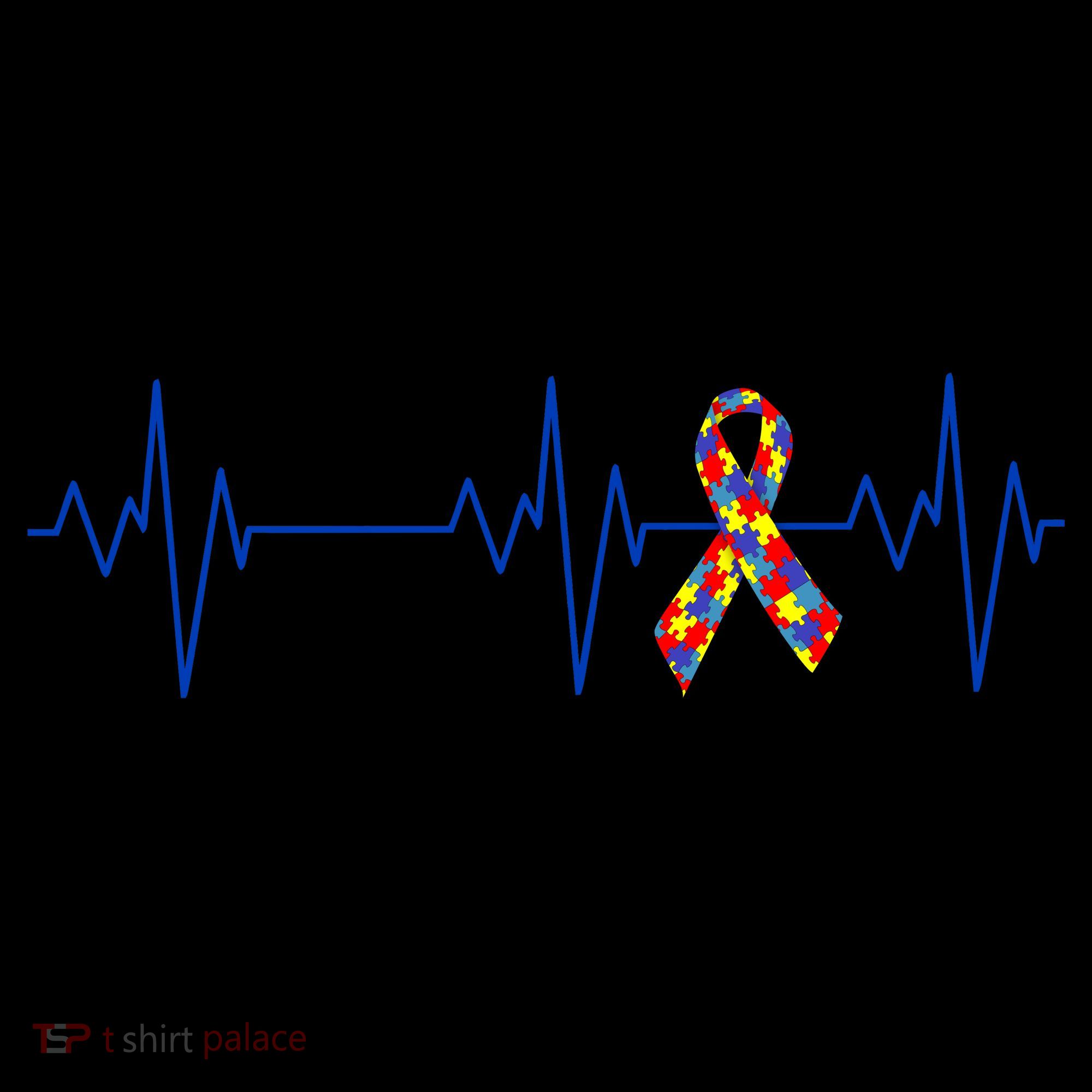 Autism Ribbon Heartbeat Pulse Coffee Mug