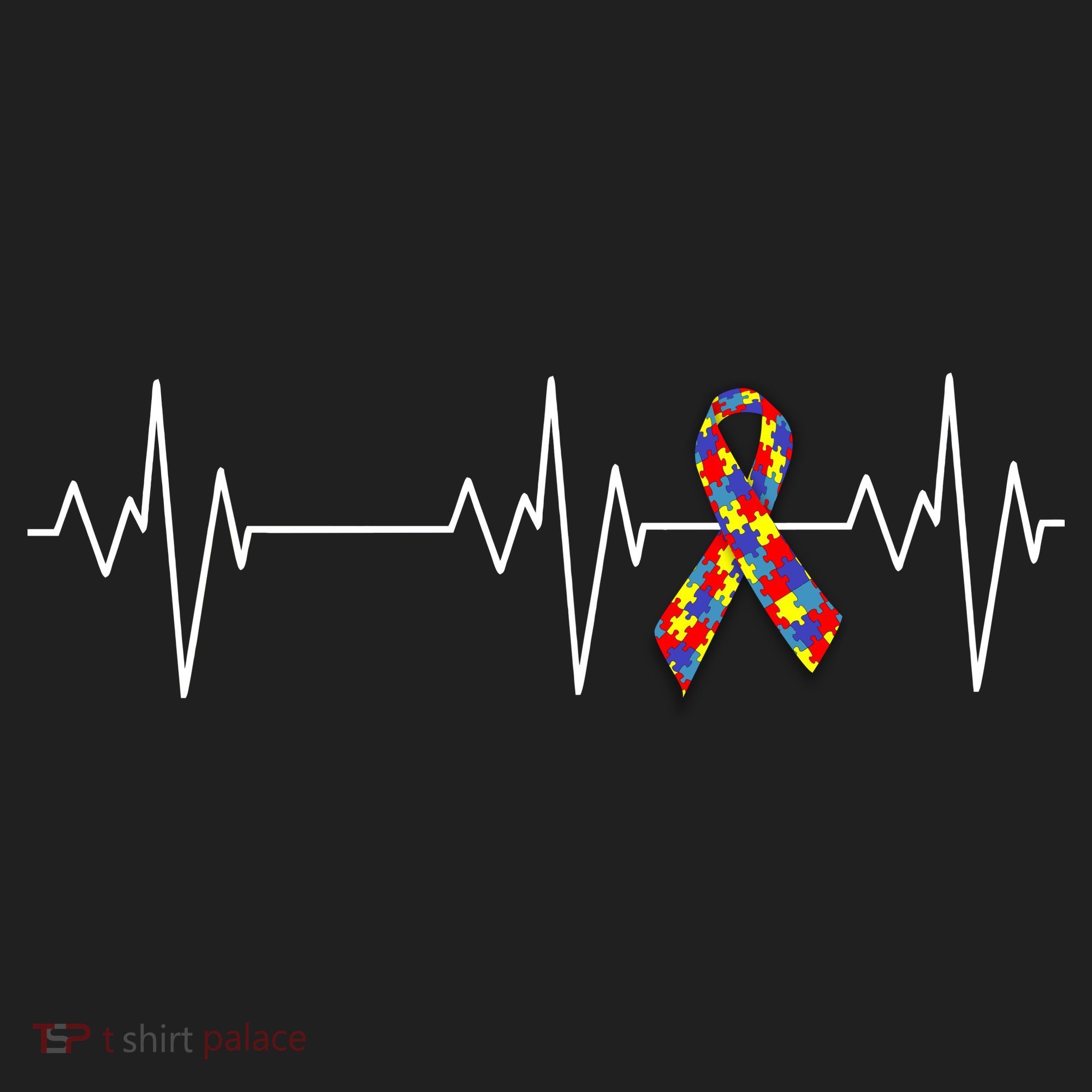 Autism Ribbon Heartbeat Pulse Tumbler