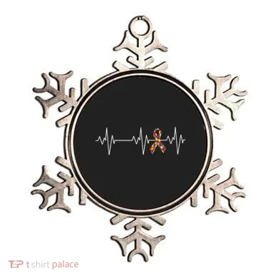 Autism Ribbon Heartbeat Pulse Ornament