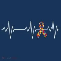 Autism Ribbon Heartbeat Pulse Women's Sweatshirt thumb 2