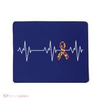 Autism Ribbon Heartbeat Pulse Mousepad thumb 0