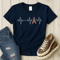 Autism Ribbon Heartbeat Pulse Women's T-Shirt thumb 3