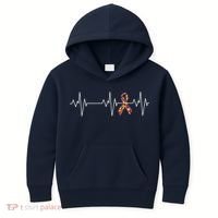 Autism Ribbon Heartbeat Pulse Kids Hoodie thumb 0