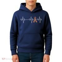 Autism Ribbon Heartbeat Pulse Kids Hoodie thumb 4