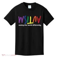 Autism Seeing The World Differently Kids T-Shirt thumb 0