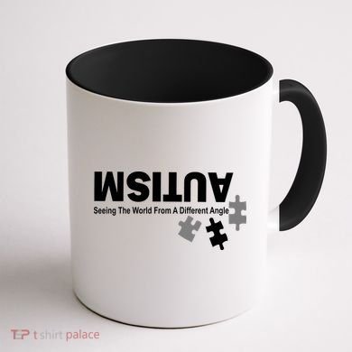 Autism Seeing The World From A Different Angle Coffee Mug back